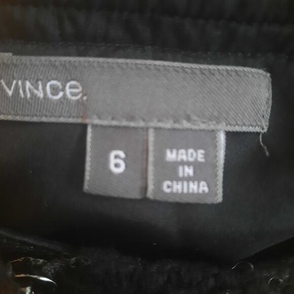 Vince Womens Black Wool Blend Long Sleeve Zip Front Sweater Jacket Size 6 - Picture 4 of 7